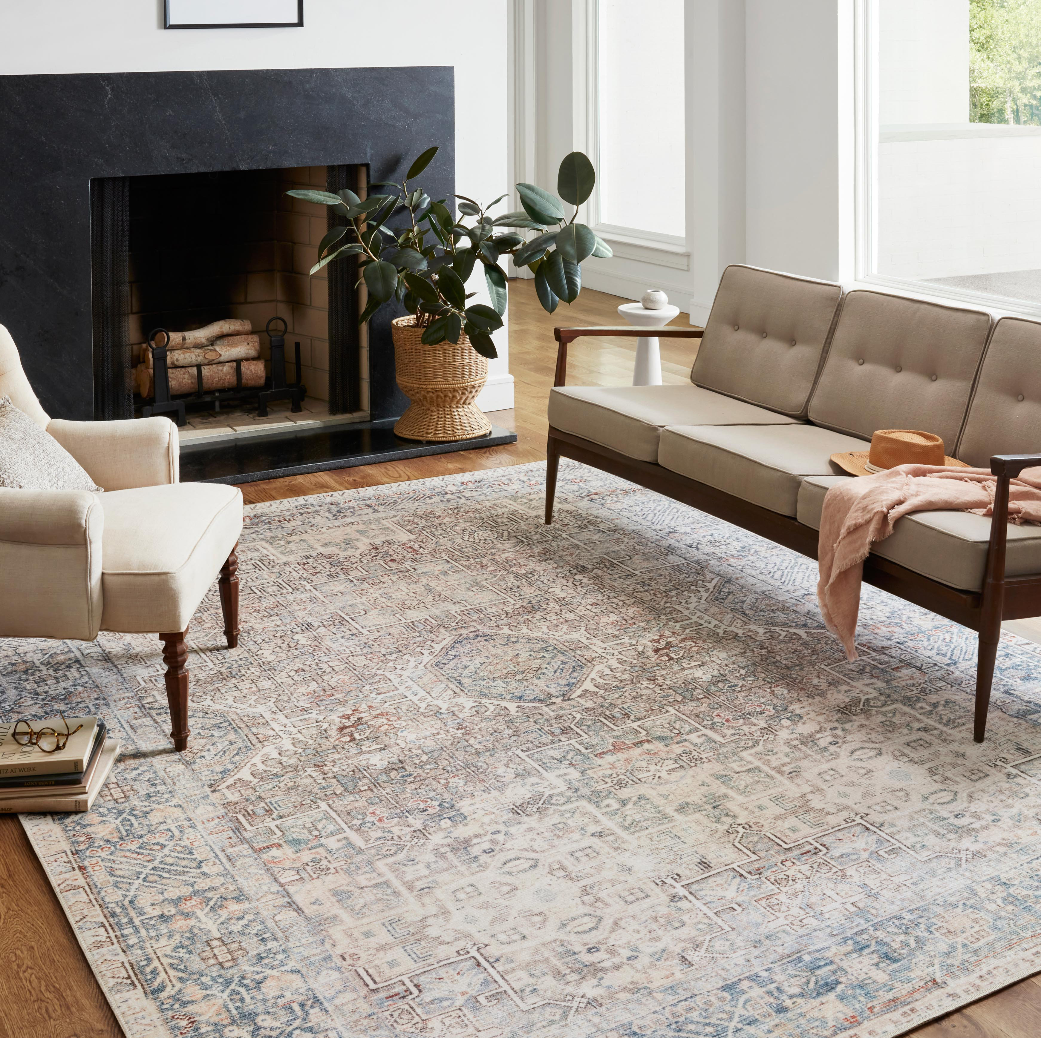 Chris Loves Julia x Loloi Jules Oriental Natural/Ocean Area Rug